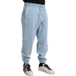 Light Blue Cotton Sweatpants Men Jogger Pants
