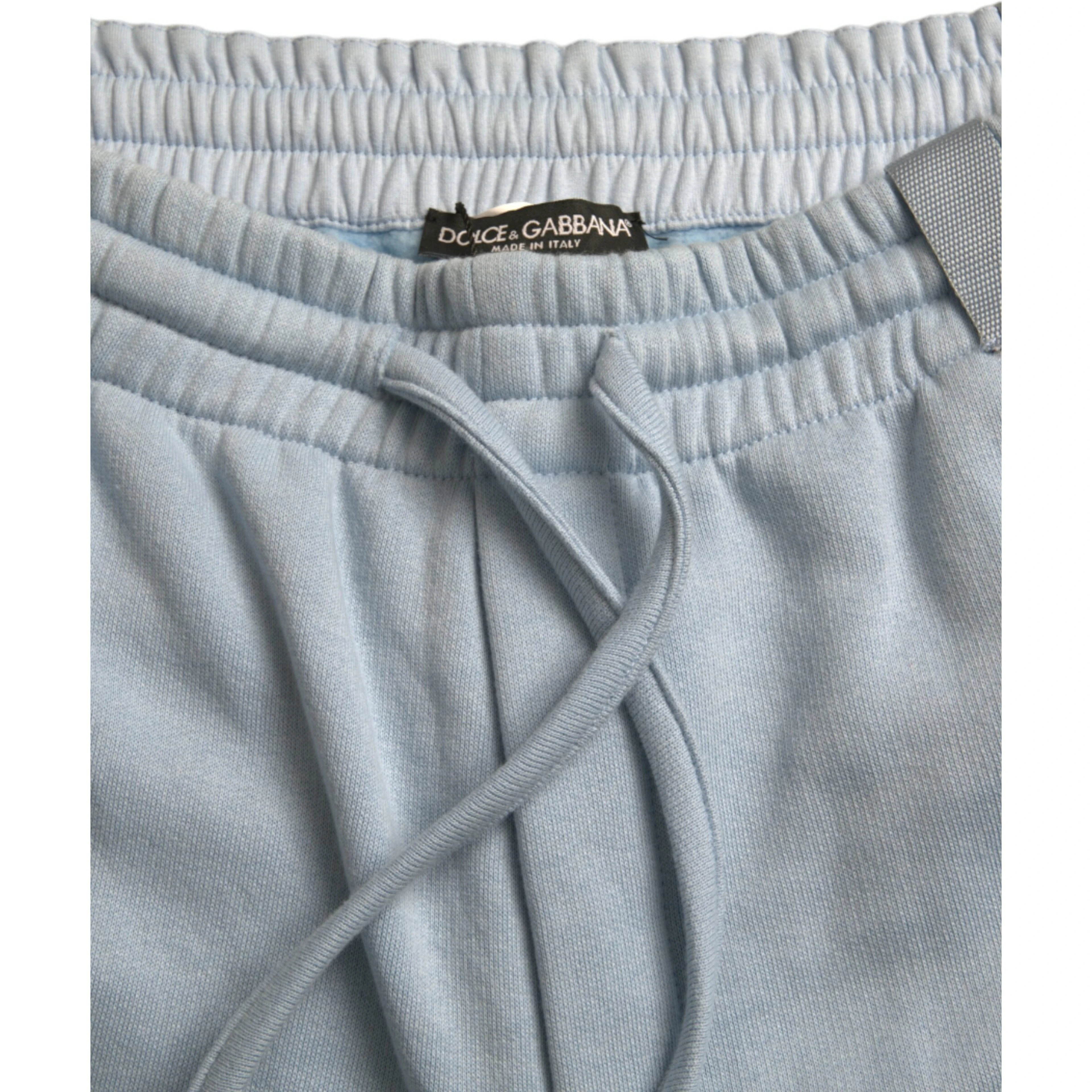 Light Blue Cotton Sweatpants Men Jogger Pants