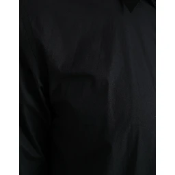 Navy Blue Cotton Collared Formal Dress Shirt