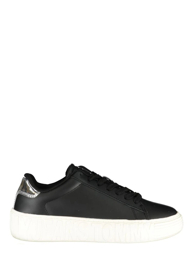 Black Polyester Sneaker