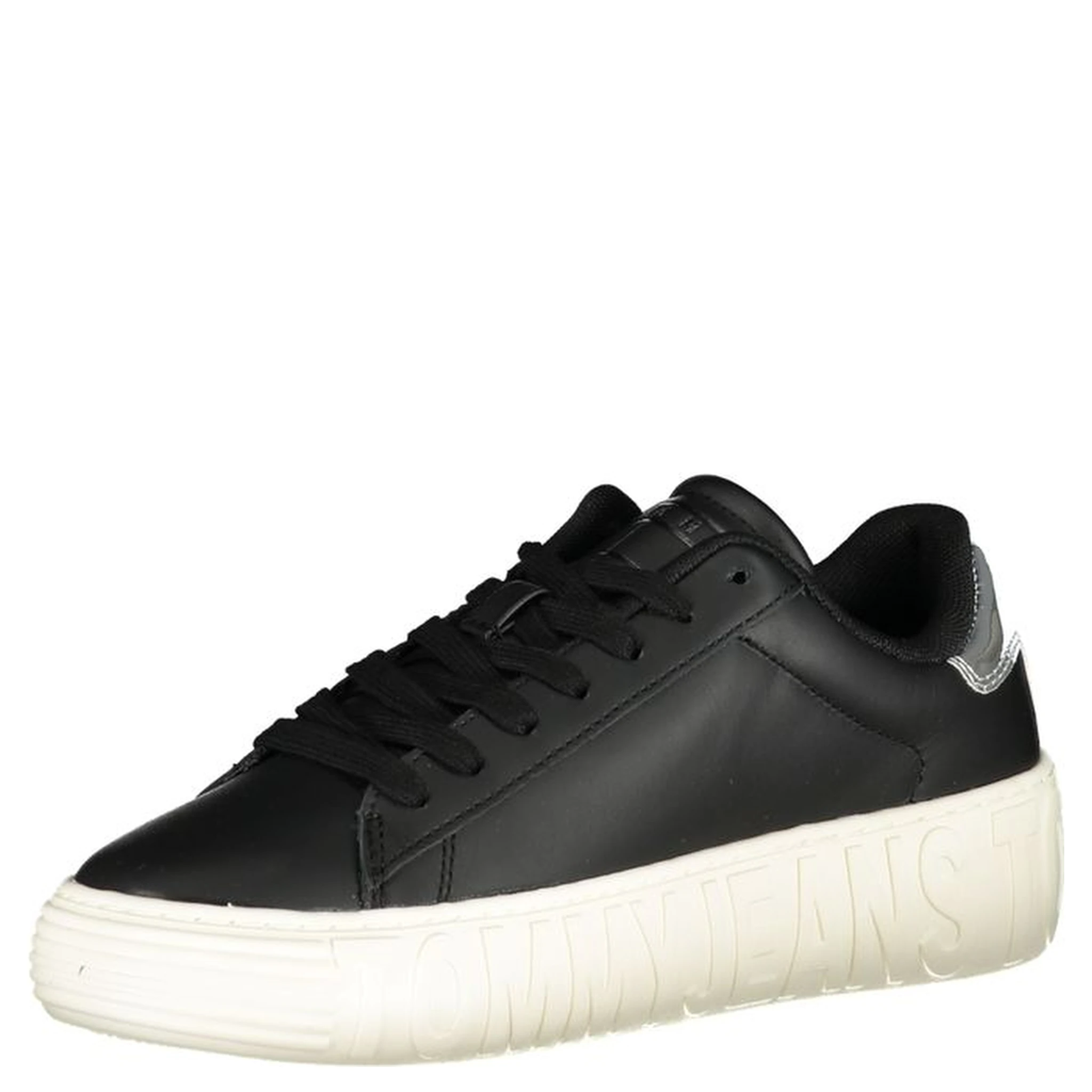 Black Polyester Sneaker