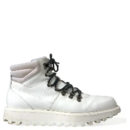 White Vulcano Trekking Ankle Boots Shoes