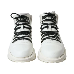 White Vulcano Trekking Ankle Boots Shoes