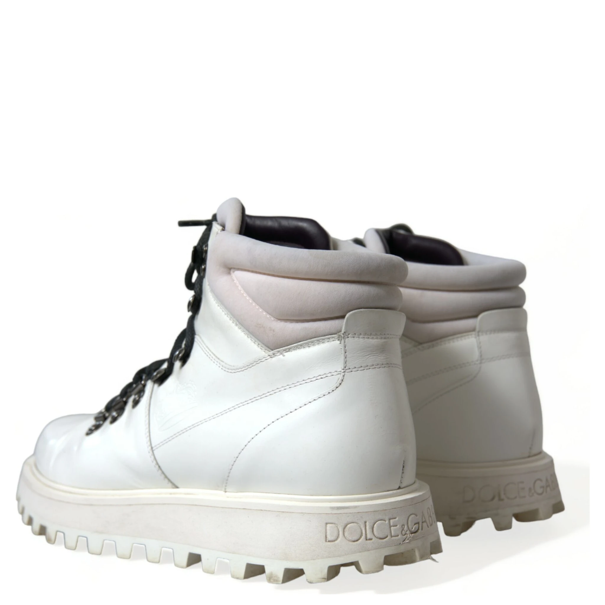 White Vulcano Trekking Ankle Boots Shoes