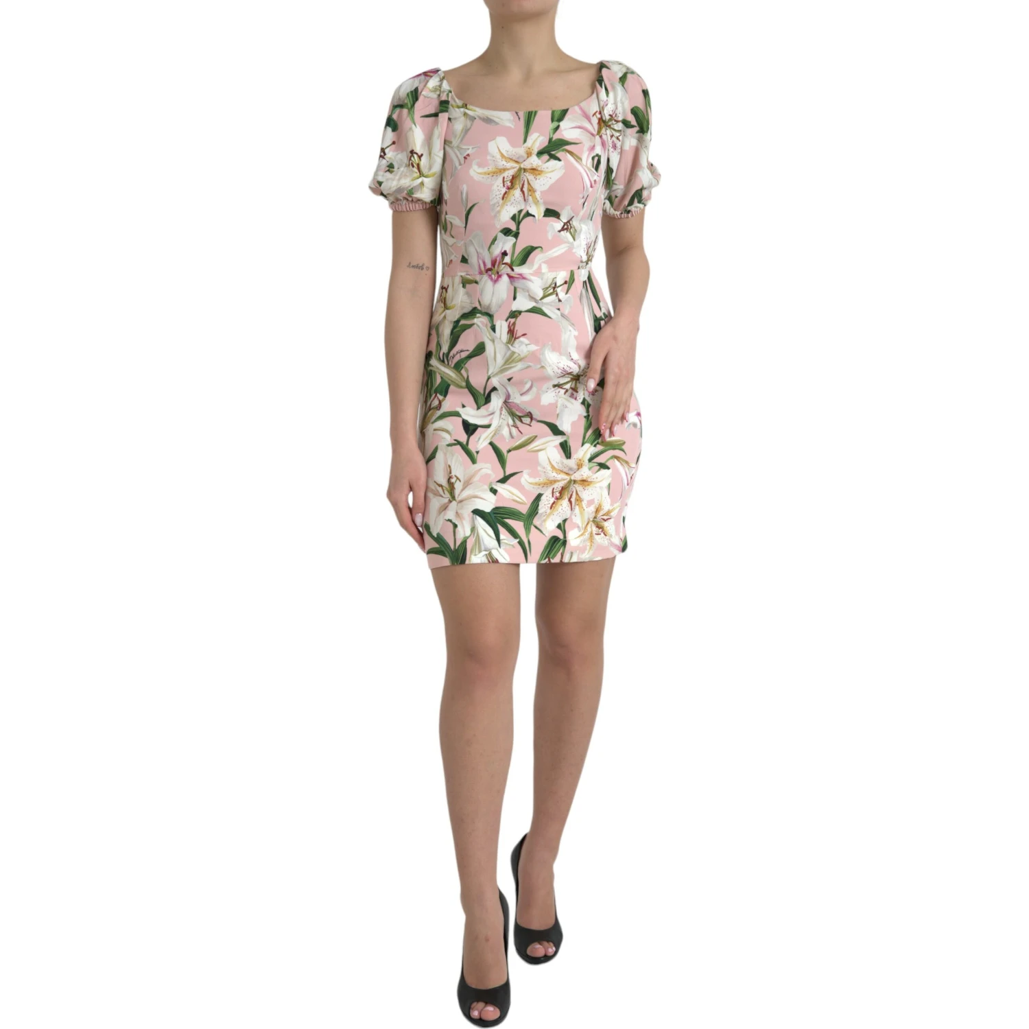 Pink Lily Viscose Sheath Stretch Mini Dress