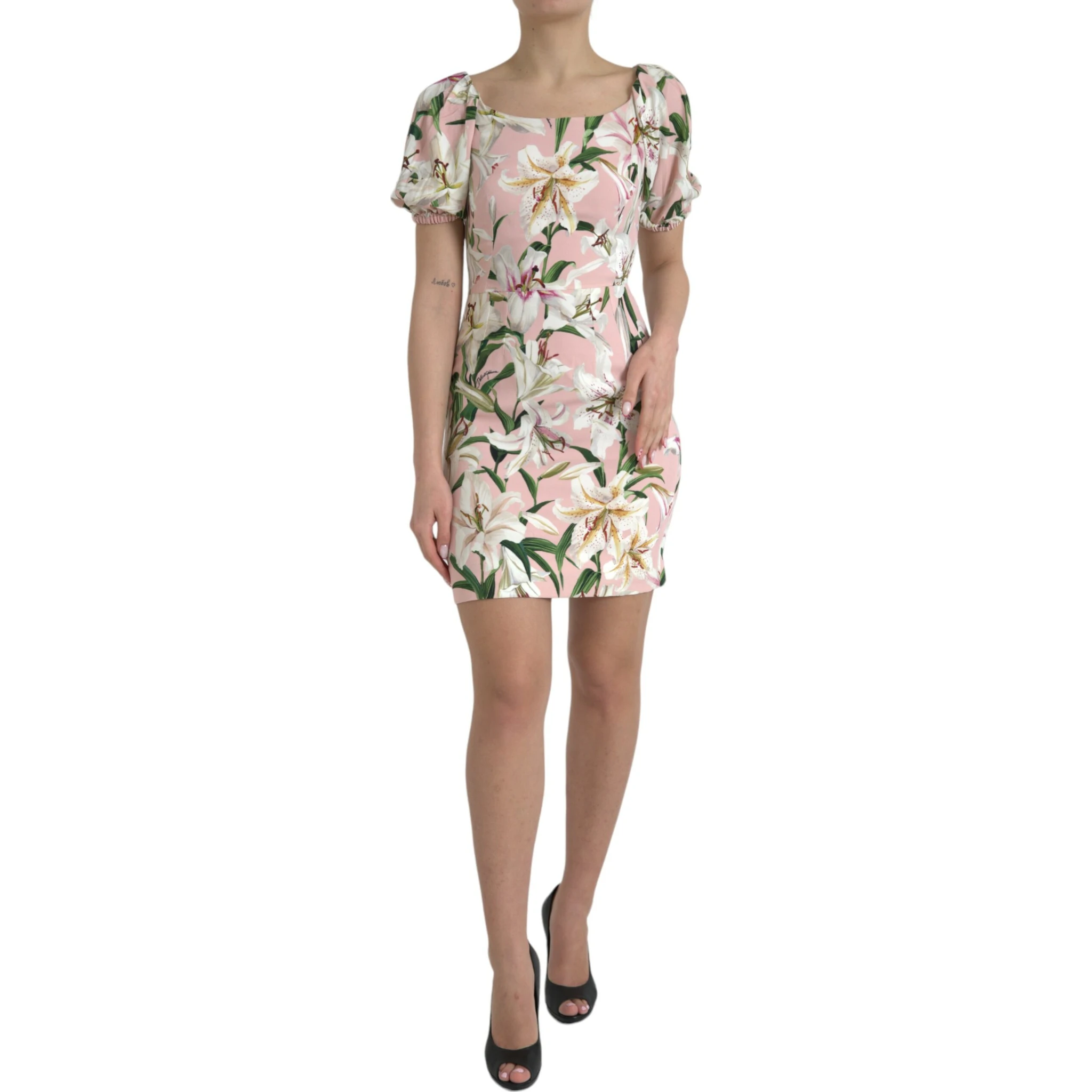 Pink Lily Viscose Sheath Stretch Mini Dress