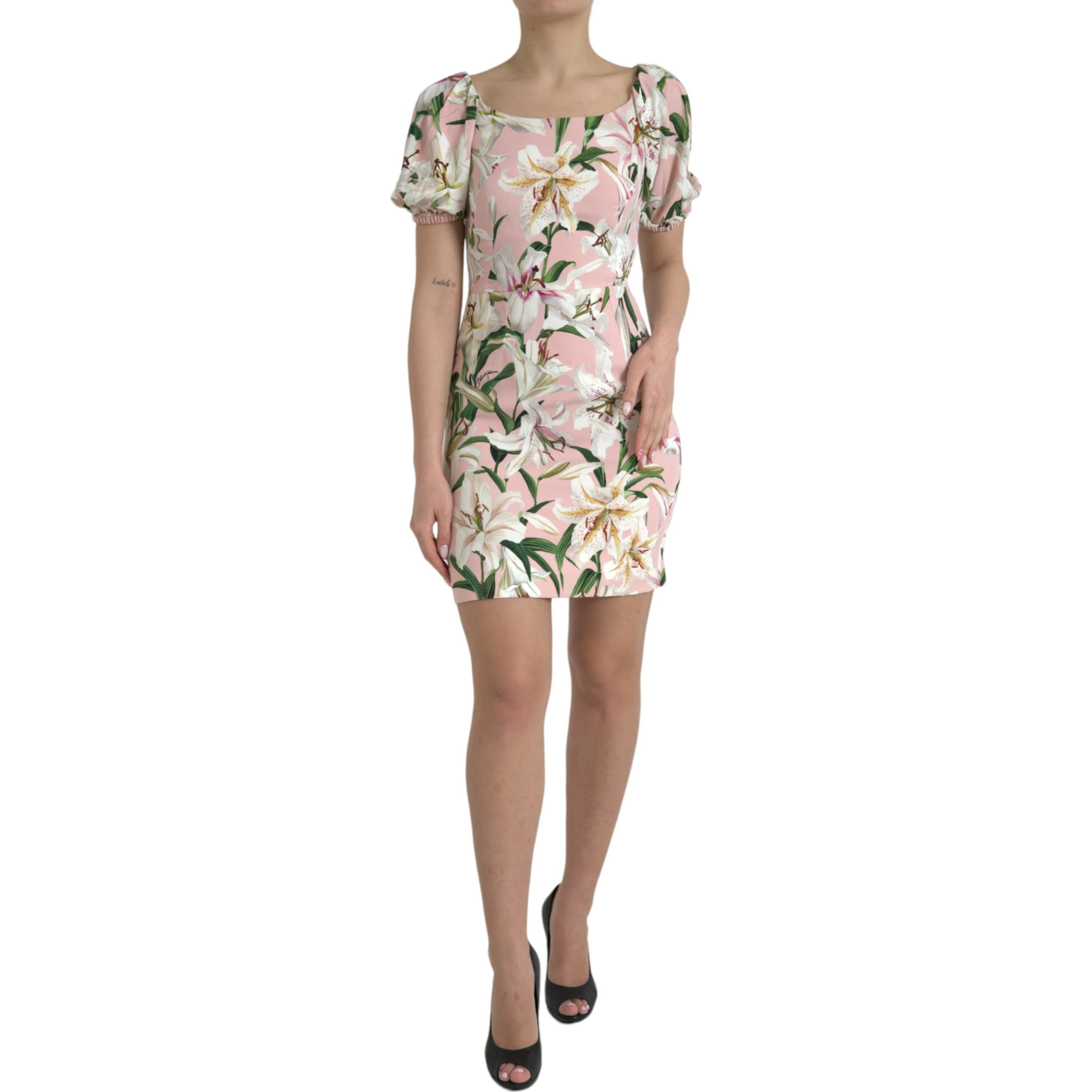 Pink Lily Viscose Sheath Stretch Mini Dress