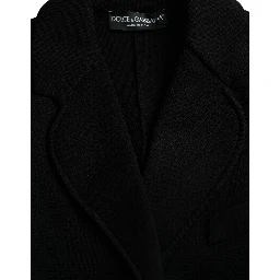 Black Viscose Single Breasted Blazer Jacket