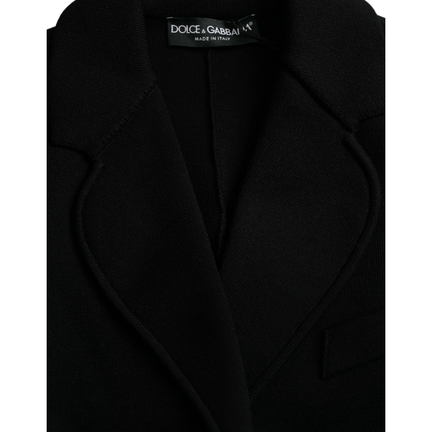 Black Viscose Single Breasted Blazer Jacket