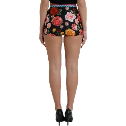 Multicolor Floral Polka Dot Hot Pants Shorts