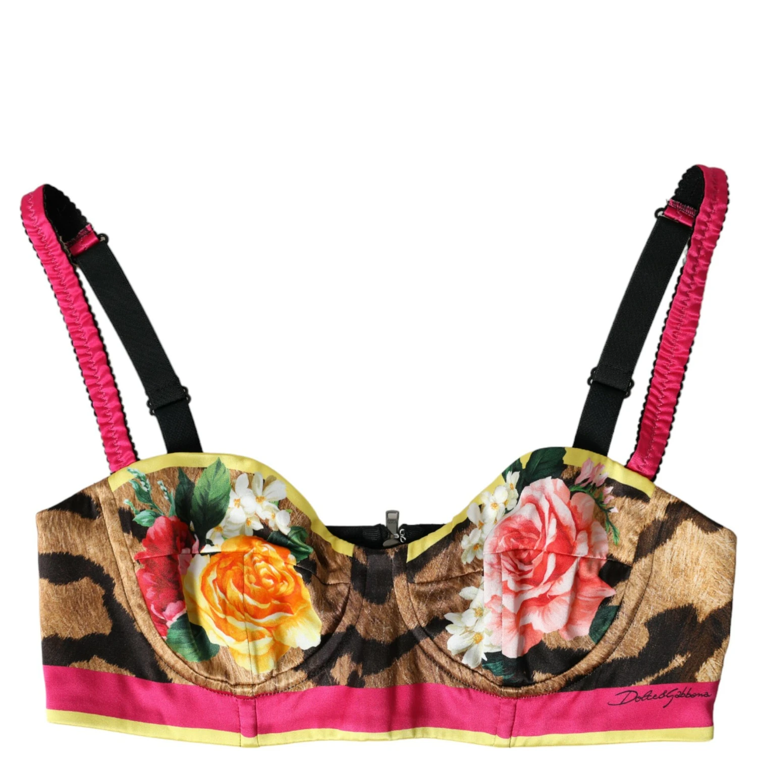 Multicolor Floral Sleeveless Bustier Crop Top