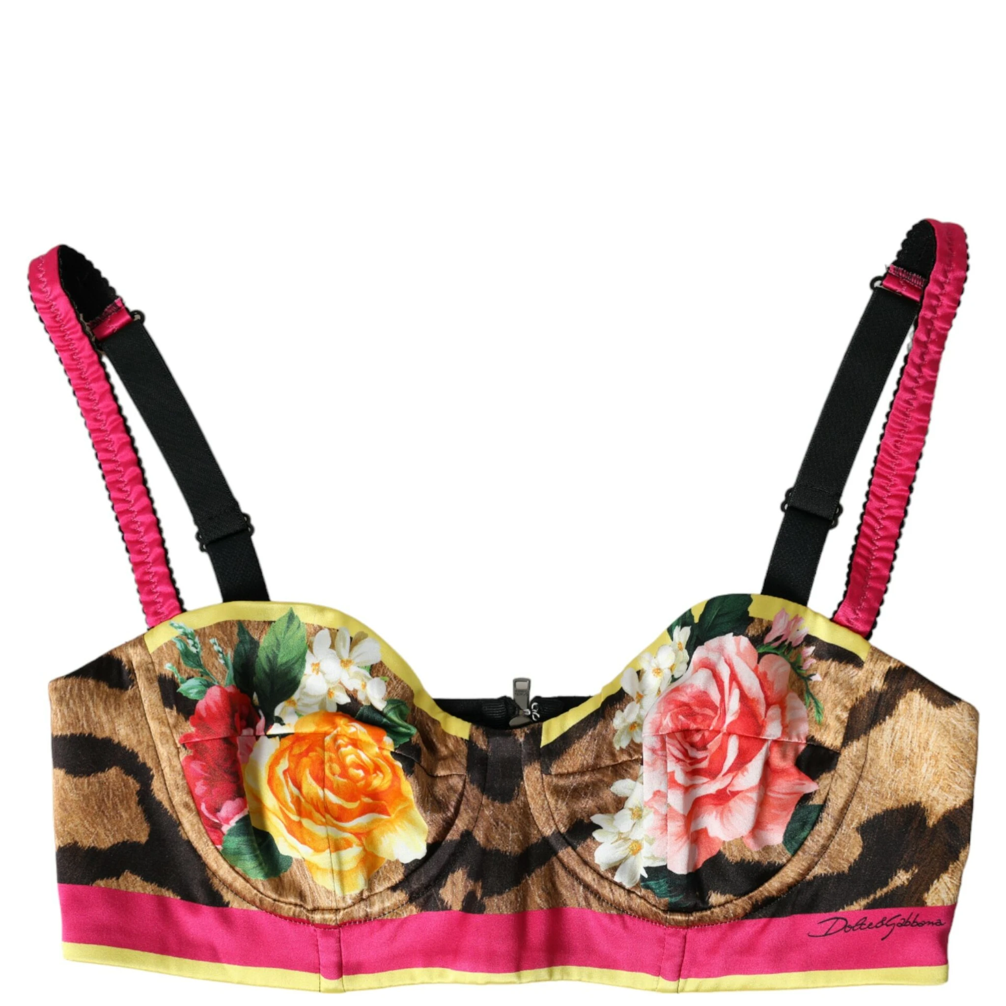 Multicolor Floral Sleeveless Bustier Crop Top