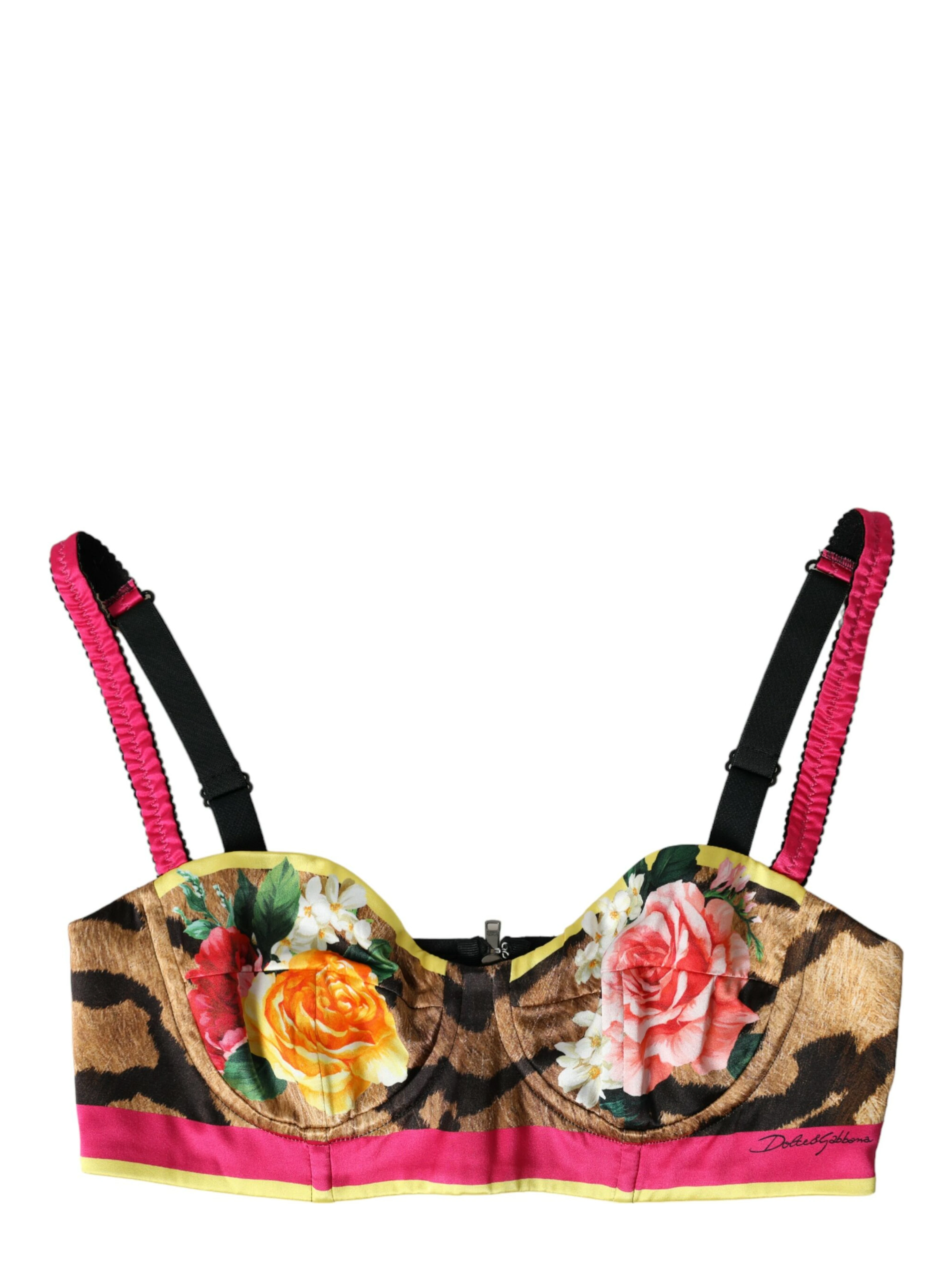 Multicolor Floral Sleeveless Bustier Crop Top