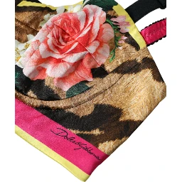 Multicolor Floral Sleeveless Bustier Crop Top