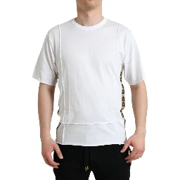 White Logo Crew Neck Short Sleeves T-shirt