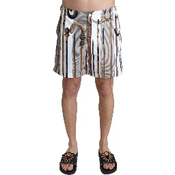 White Walking Stick Beachwear Shorts Swimshorts