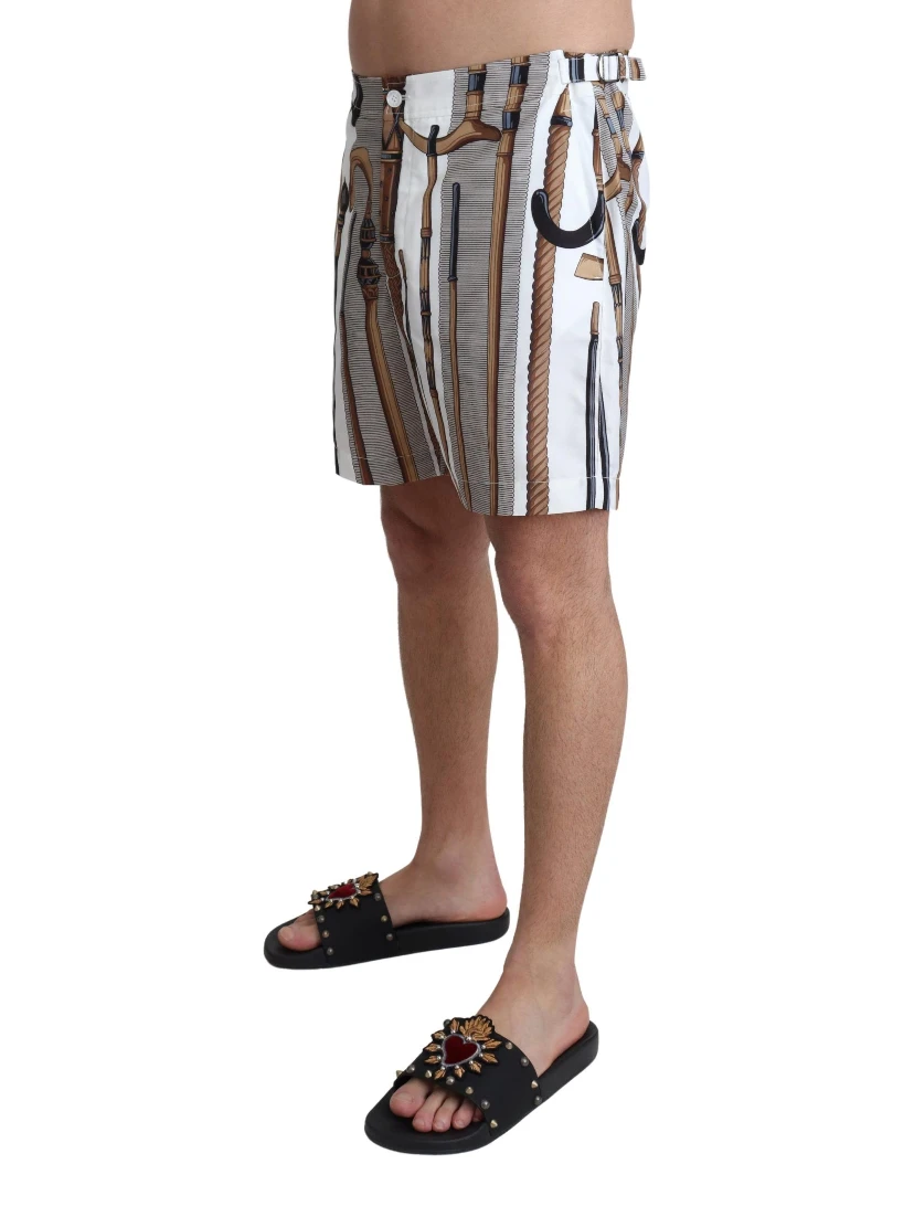 White Walking Stick Beachwear Shorts Swimshorts