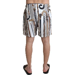 White Walking Stick Beachwear Shorts Swimshorts