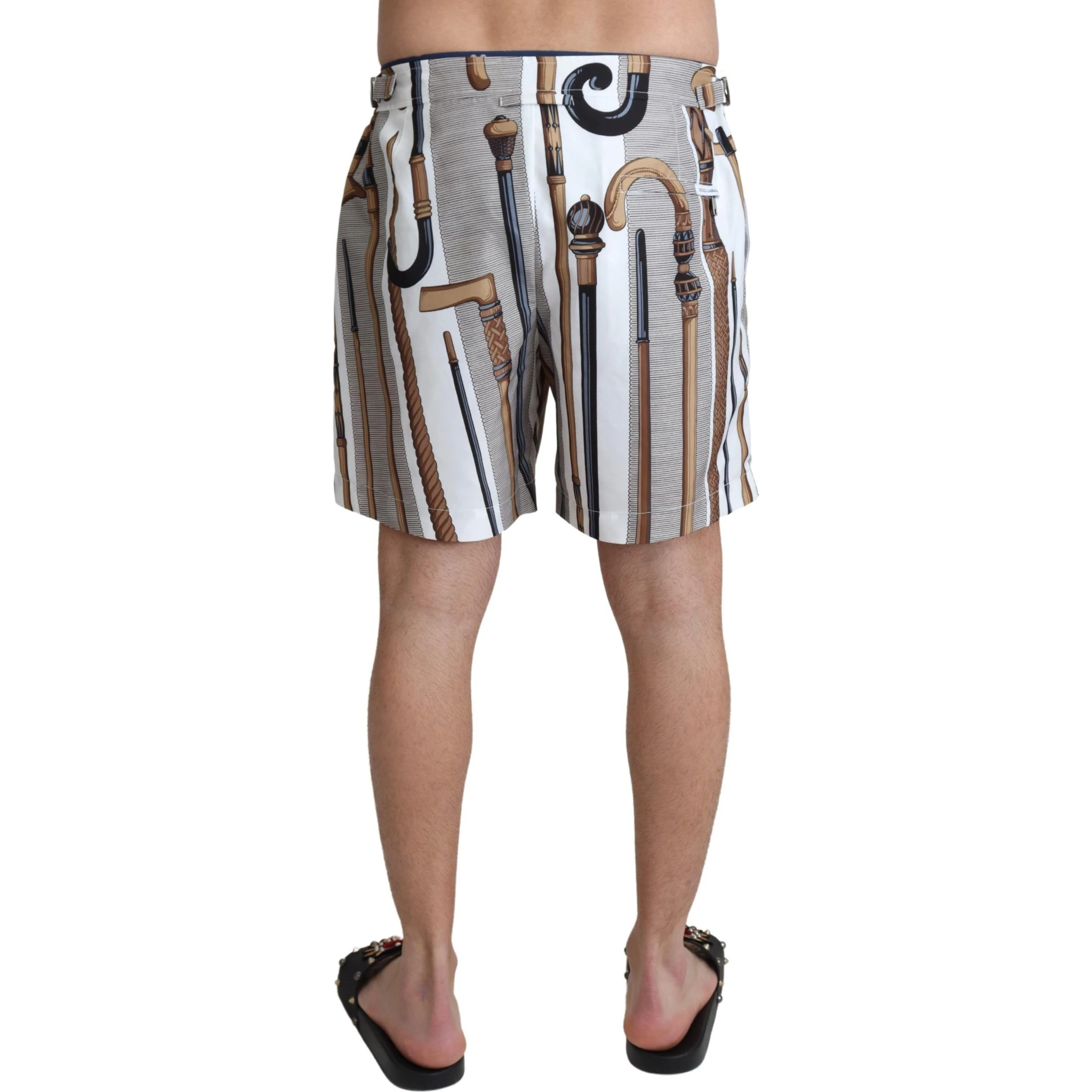 White Walking Stick Beachwear Shorts Swimshorts