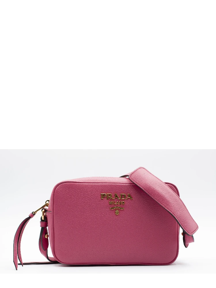 Vitello Phenix Leather Peonia Pink Shoulder Bag