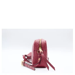 Vitello Phenix Leather Peonia Pink Shoulder Bag