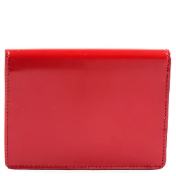 Triangle-Logo Patent Leather Clutch Bag