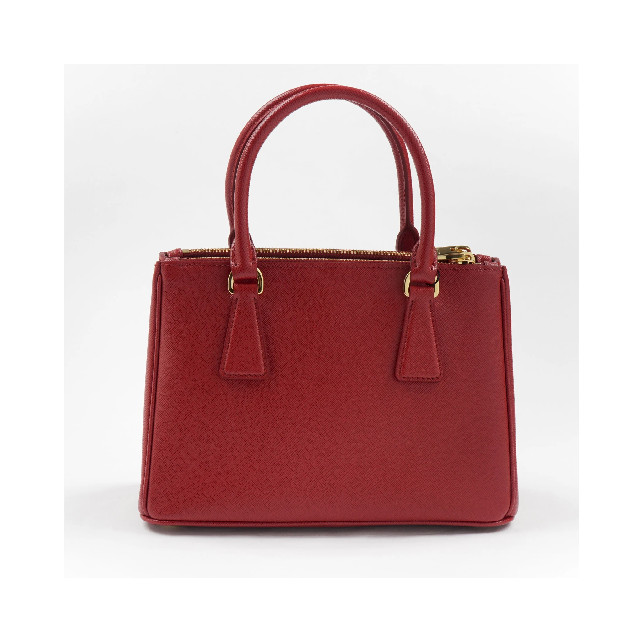 Prada Galleria Leather 2WAY Shoulder Bag Red