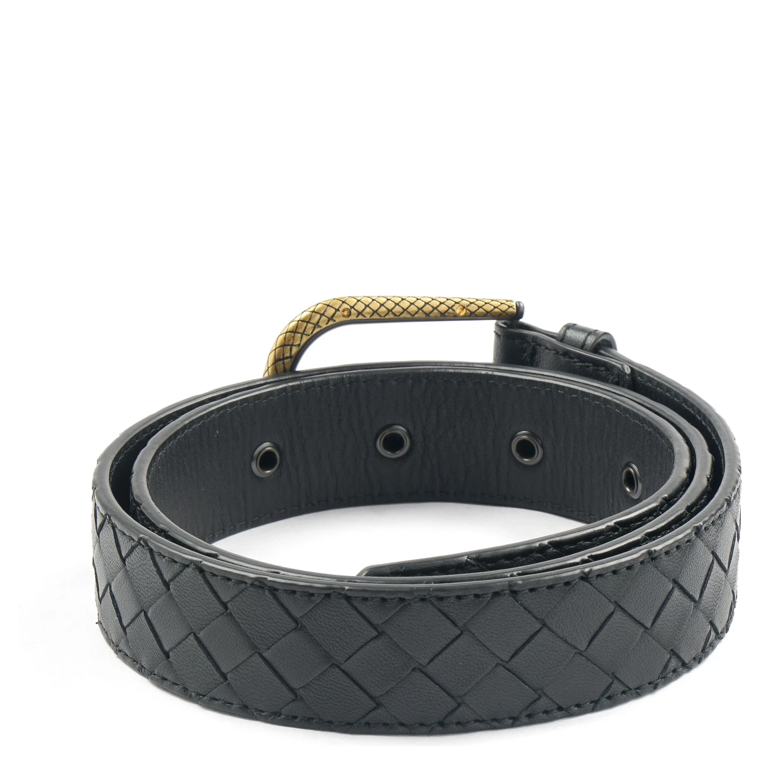 Intrecciato leather belt