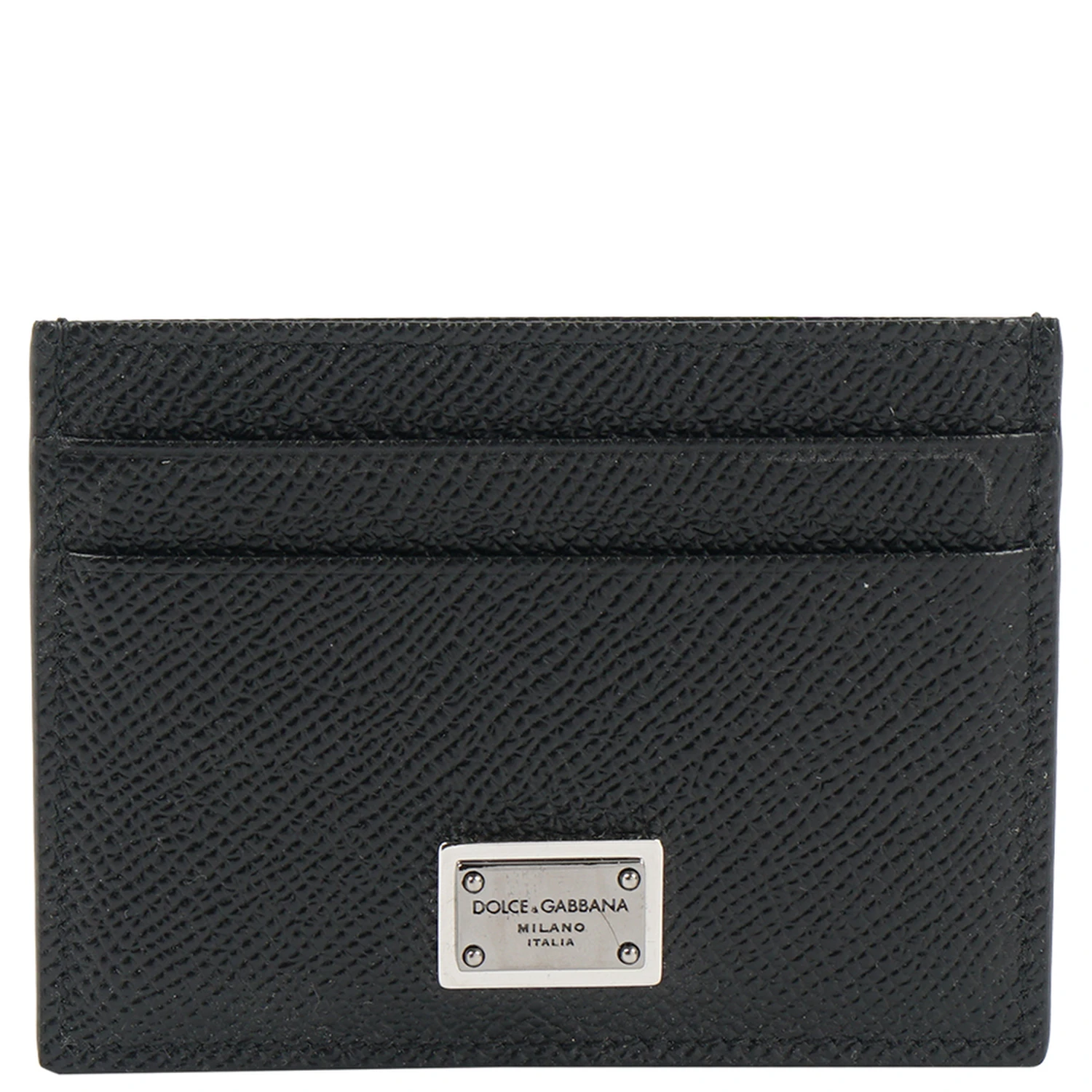 Calfskin Card Holder With Branded Plate