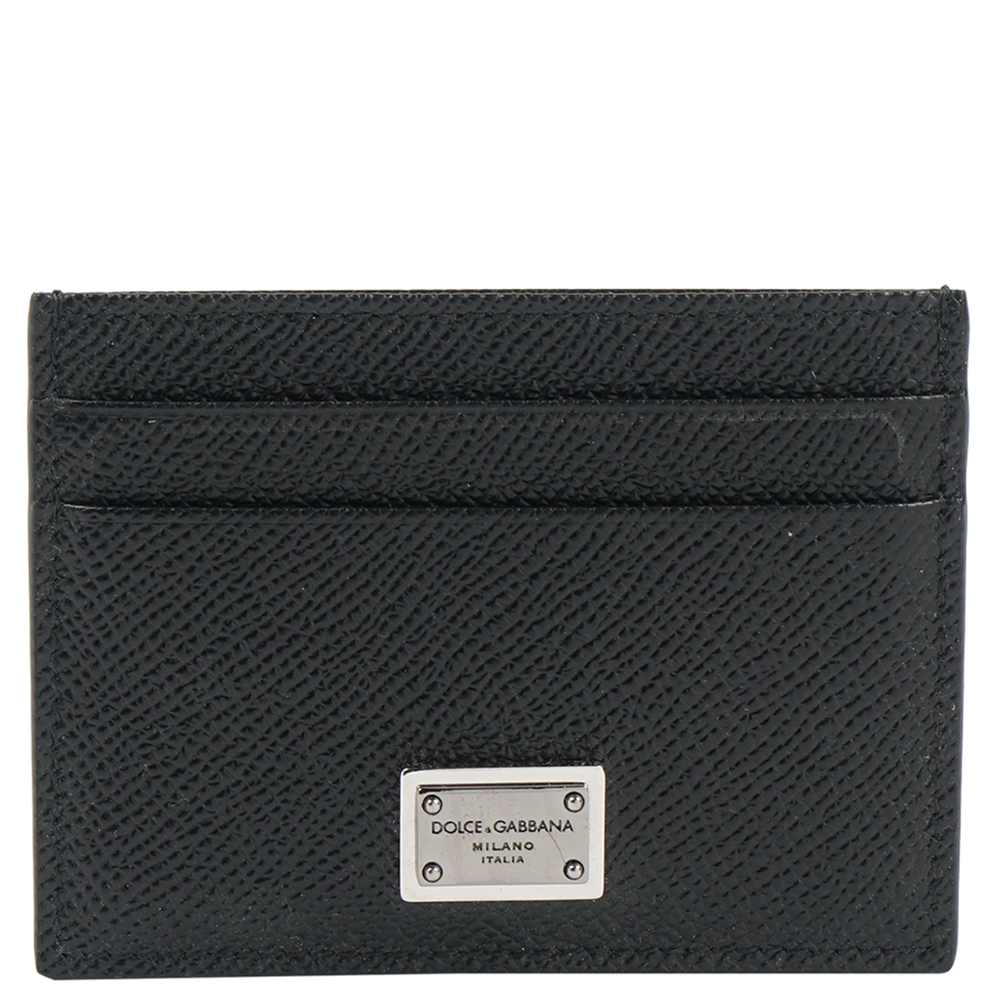 Calfskin Card Holder With Branded Plate