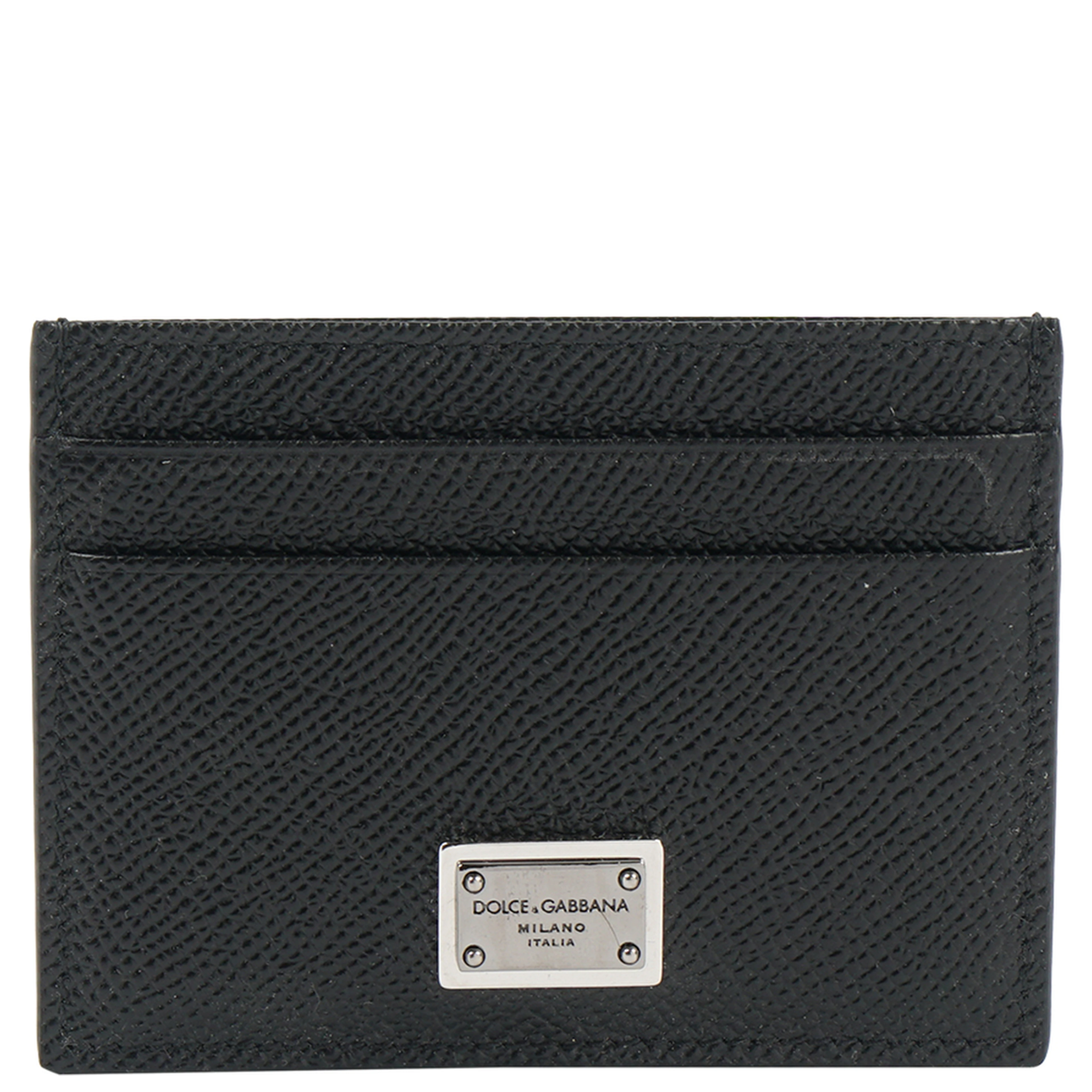 Calfskin Card Holder With Branded Plate