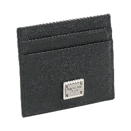 Calfskin Card Holder With Branded Plate