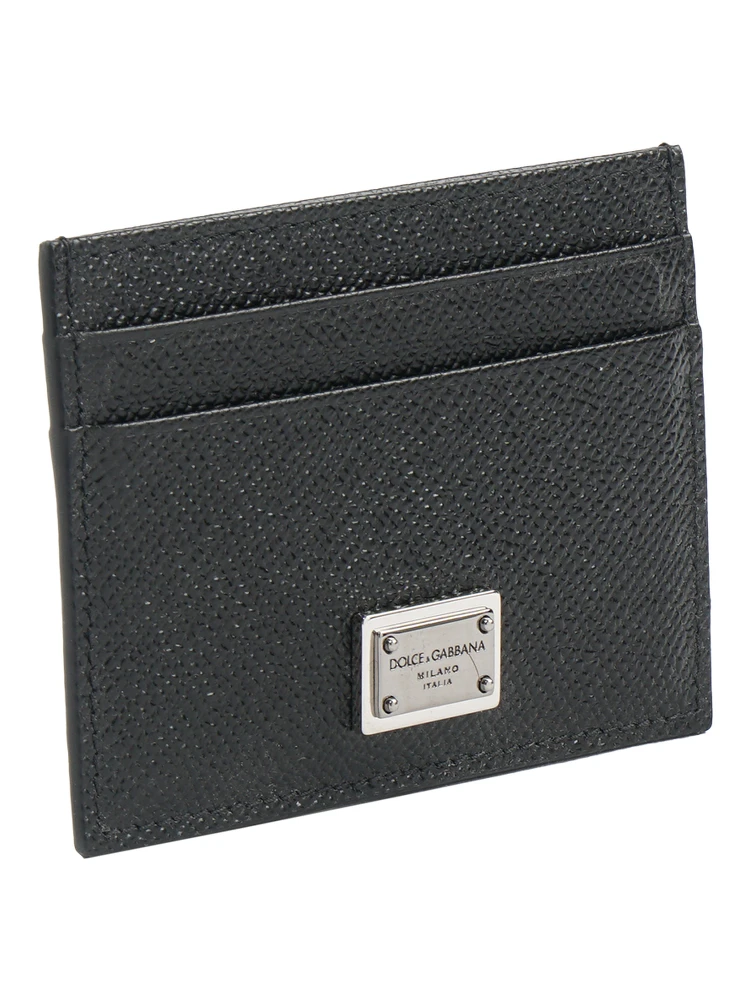 Calfskin Card Holder With Branded Plate alternative