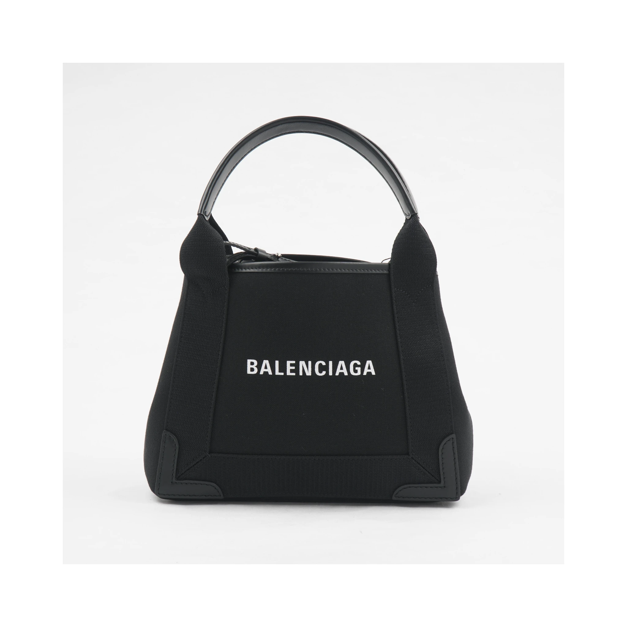 Balenciaga 'Cabas' Black Cotton Canvas Tote Bag