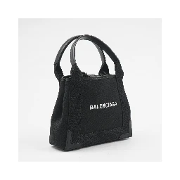 Balenciaga 'Cabas' Black Cotton Canvas Tote Bag