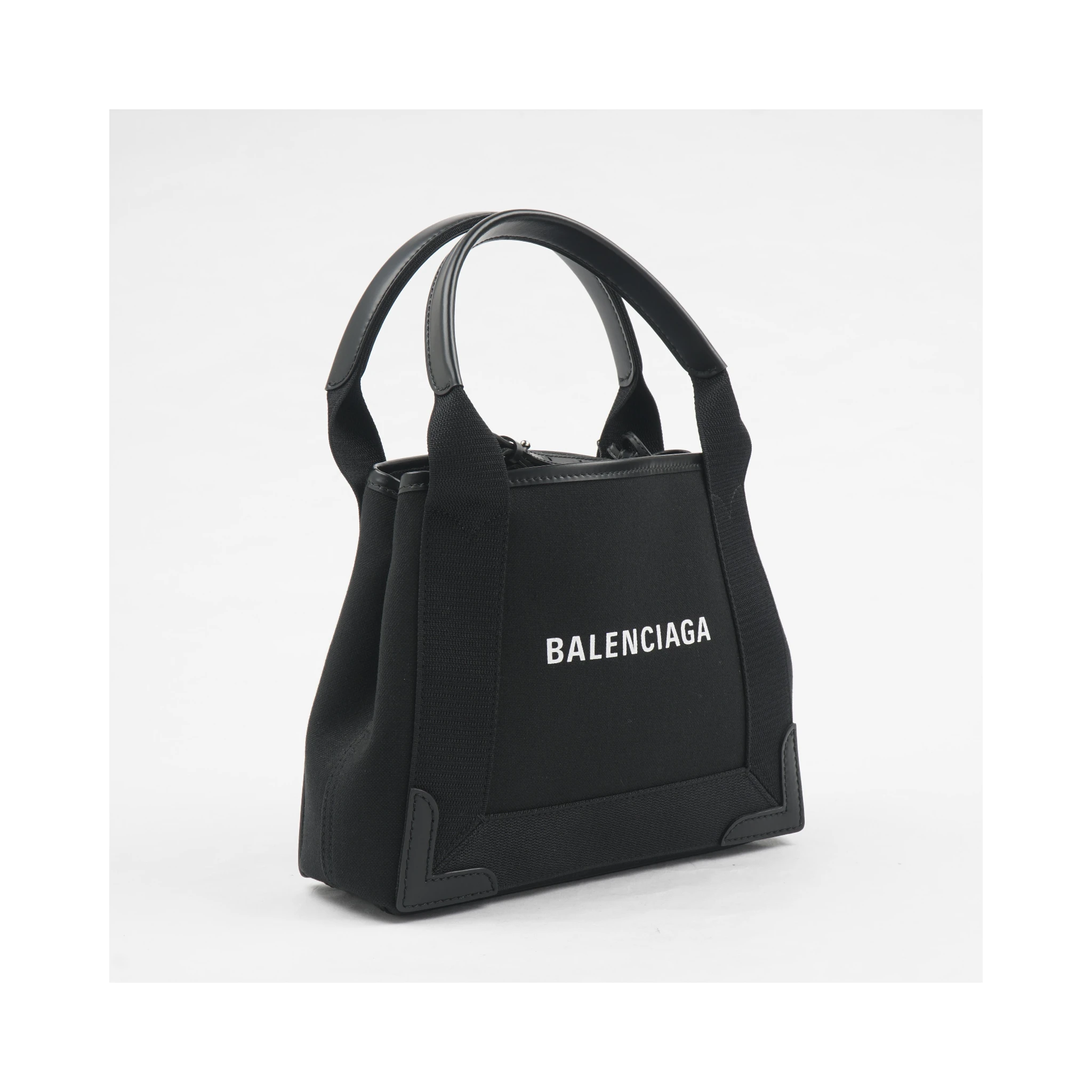 Balenciaga 'Cabas' Black Cotton Canvas Tote Bag