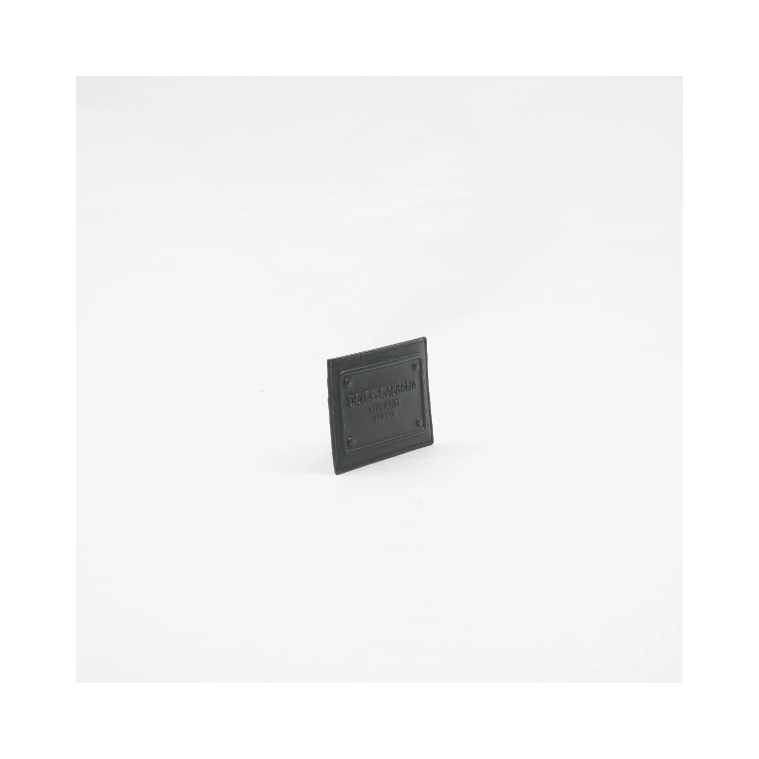 Raised Logo Calf Leather Cardholder