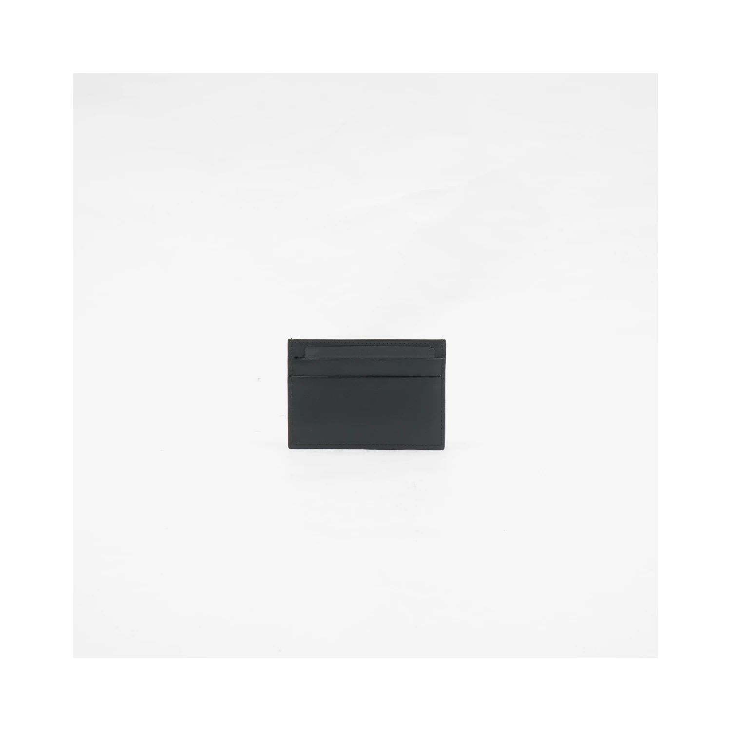 Raised Logo Calf Leather Cardholder