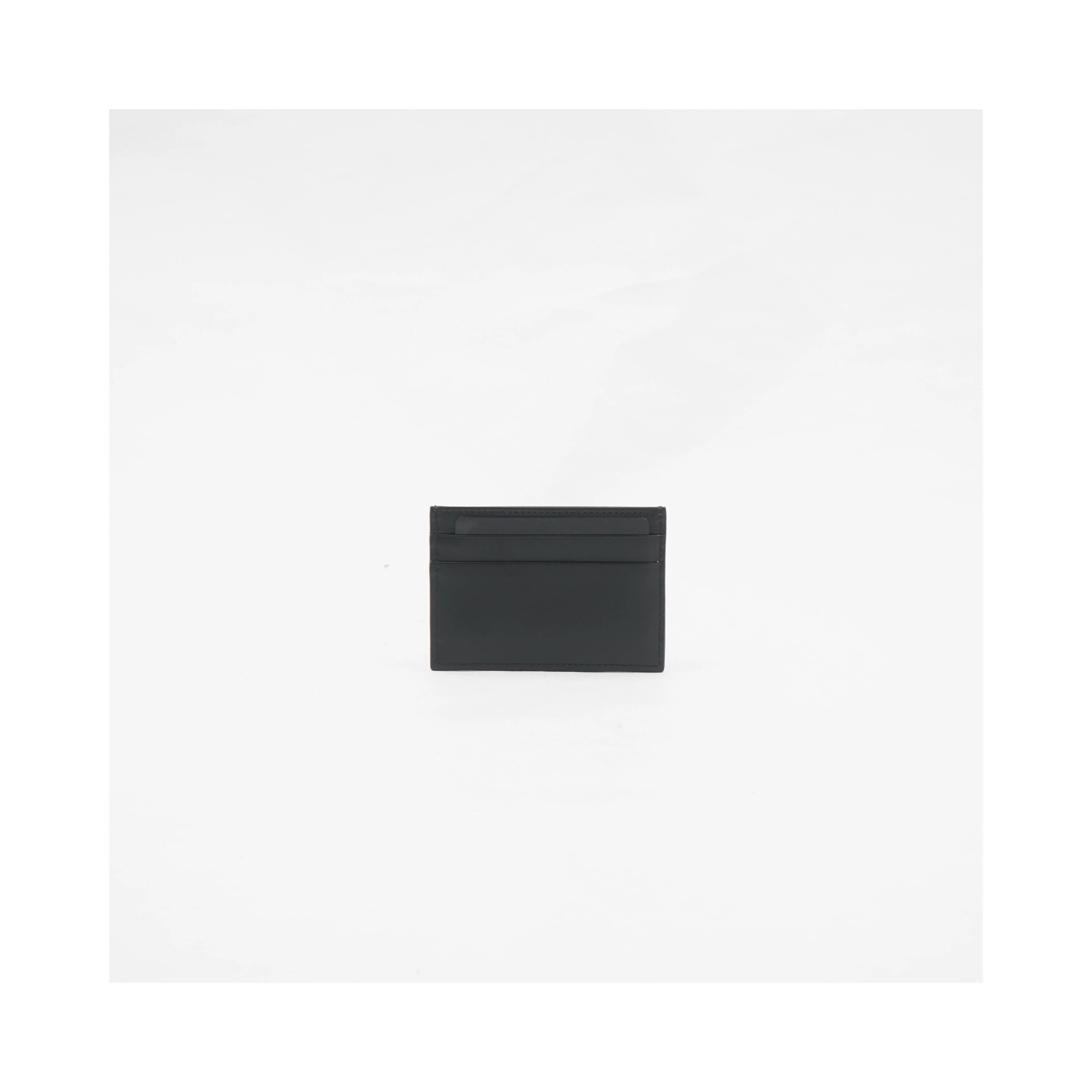 Raised Logo Calf Leather Cardholder