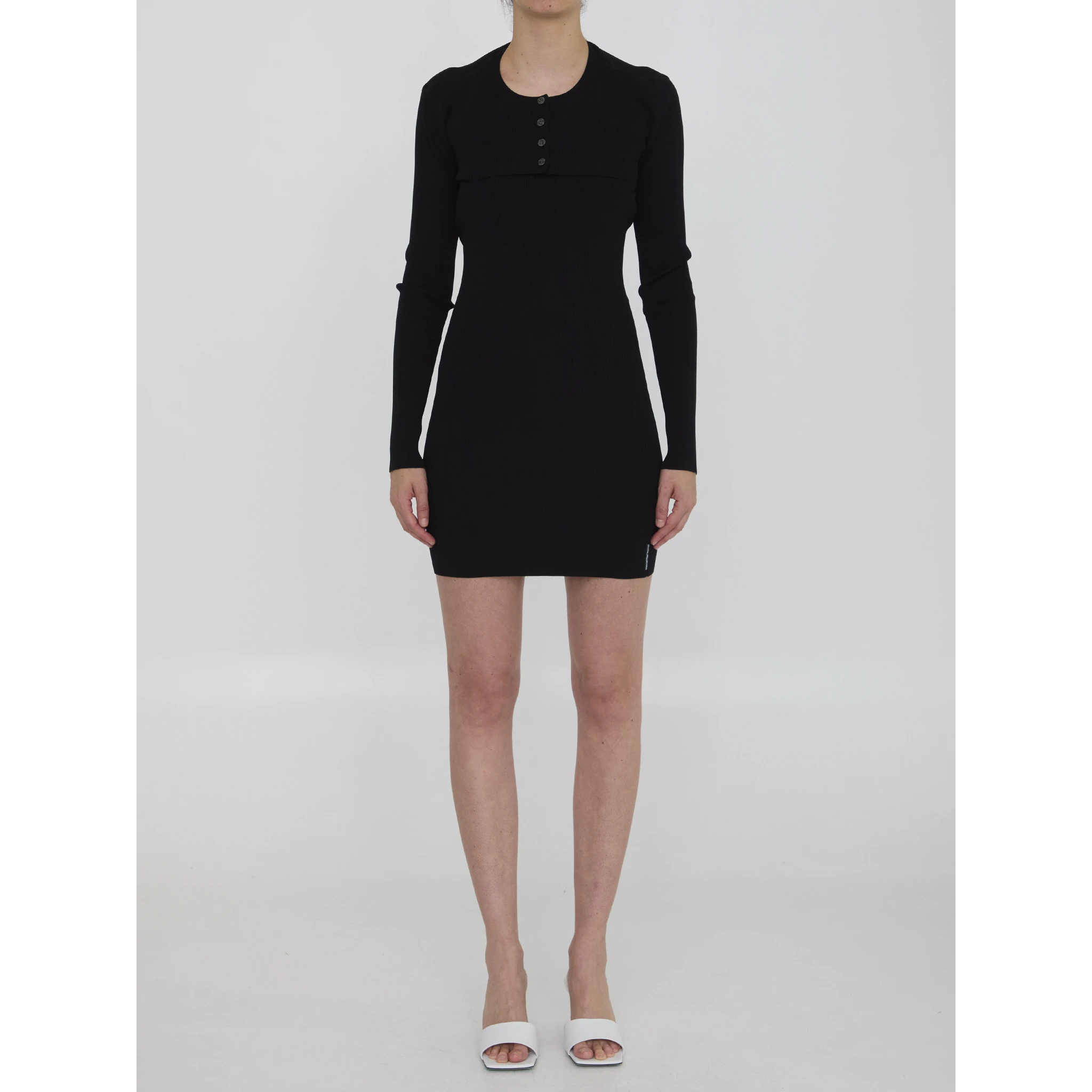 Twin-set dress with cropped cardigan