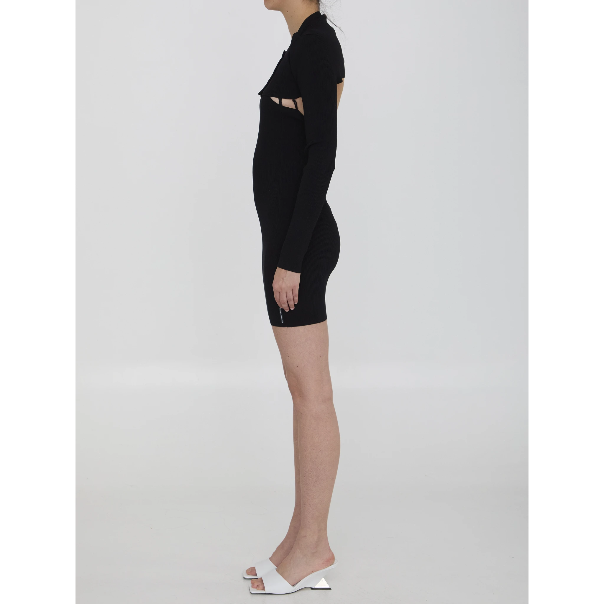 Twin-set dress with cropped cardigan