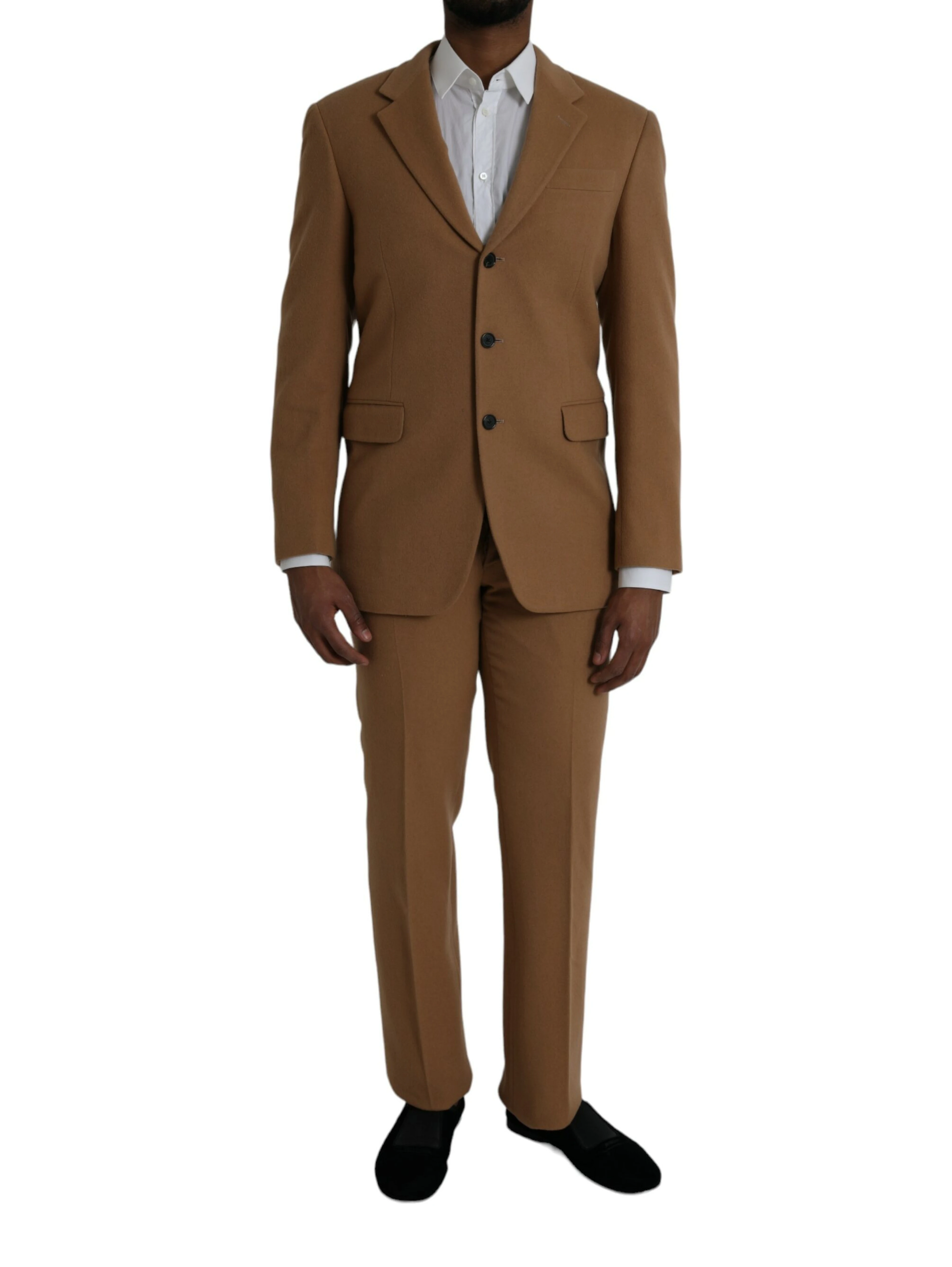Brown Cashmere 2 Piece Single Breasted Suit