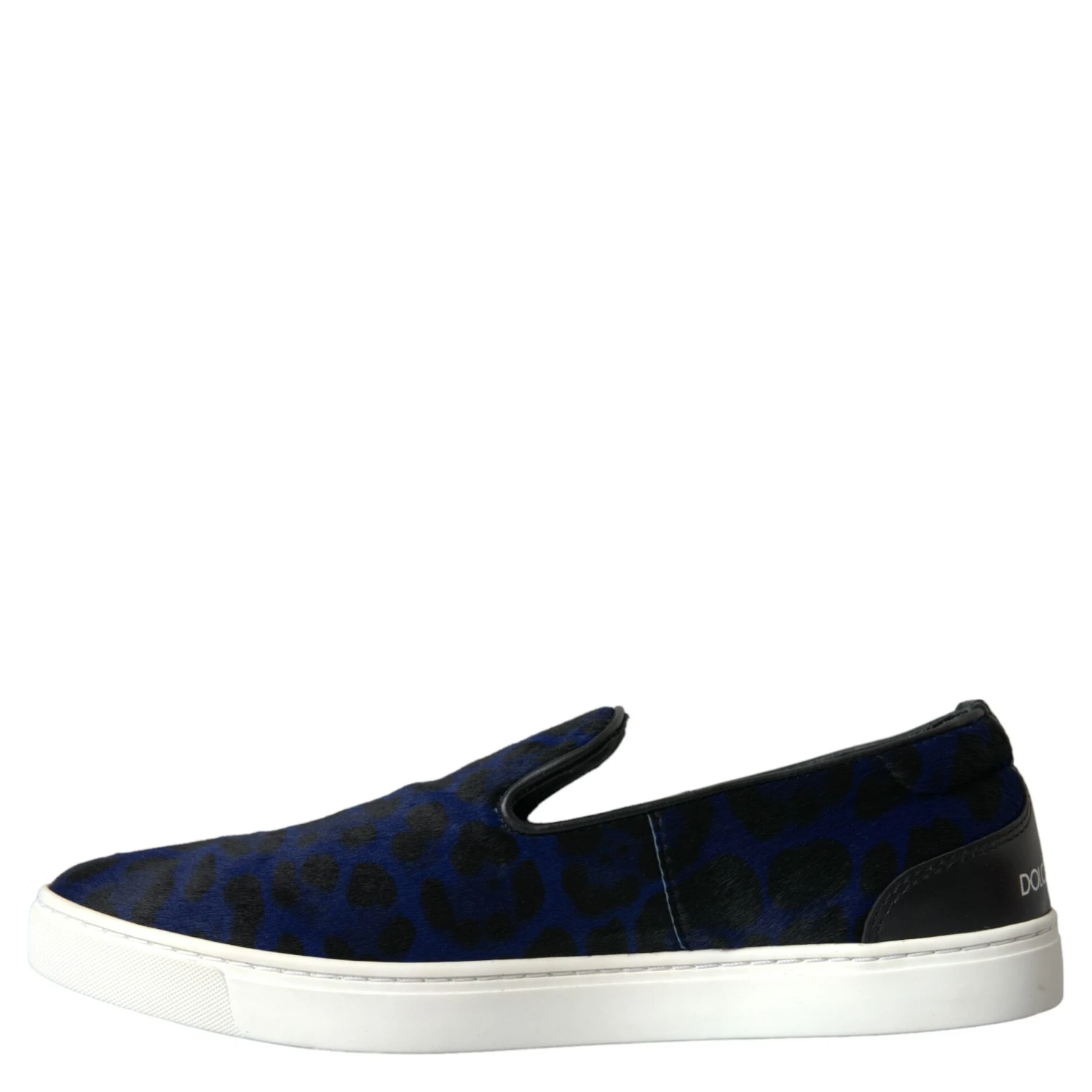 Blue Calfskin Hair Leopard Sneakers Shoes