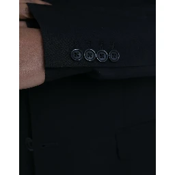 Black Polyester STAFF Formal 3 Piece Suit