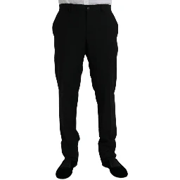 Black Polyester STAFF Formal 3 Piece Suit