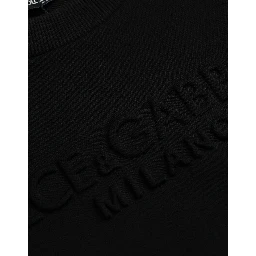 Black Cotton Long Sleeves Sweatshirt Sweater