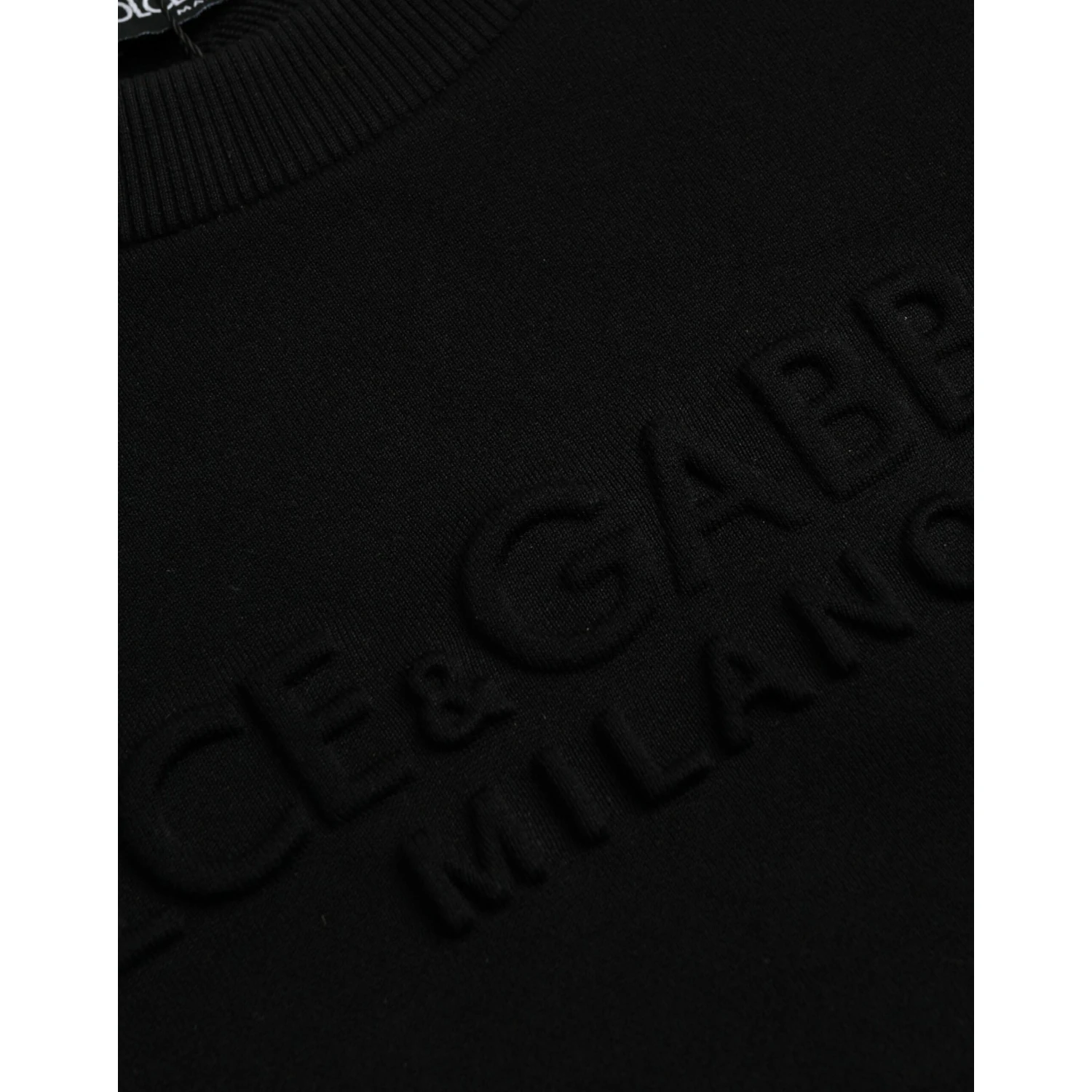 Black Cotton Long Sleeves Sweatshirt Sweater