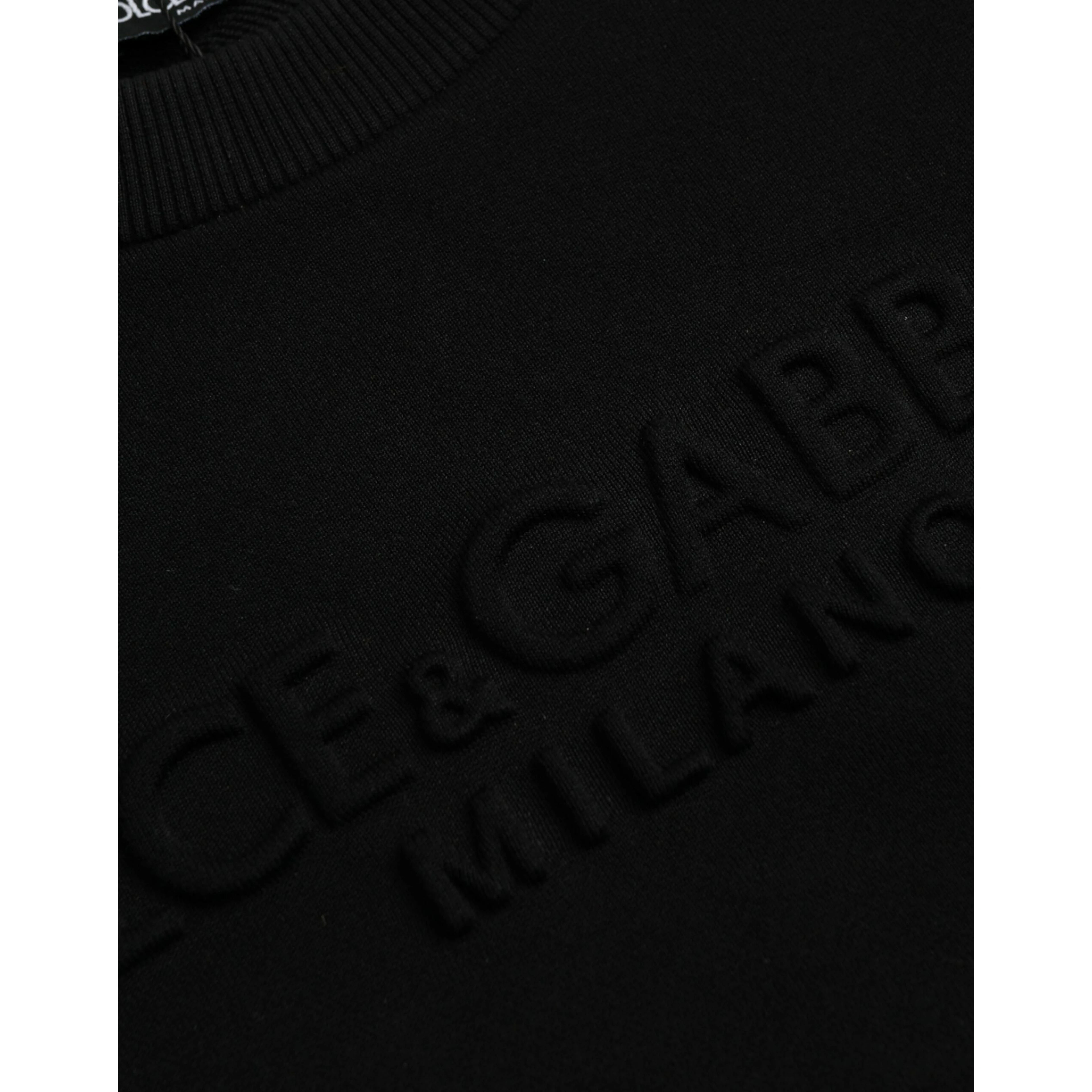 Black Cotton Long Sleeves Sweatshirt Sweater
