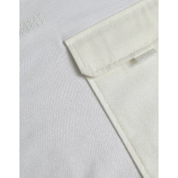 White Cotton Pocket Short Sleeves T-shirt
