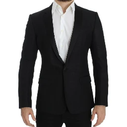 Black wool MARTINI slim blazer